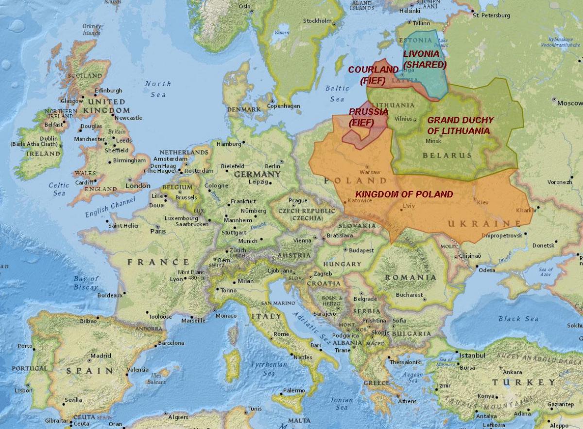 Карта на Литва история